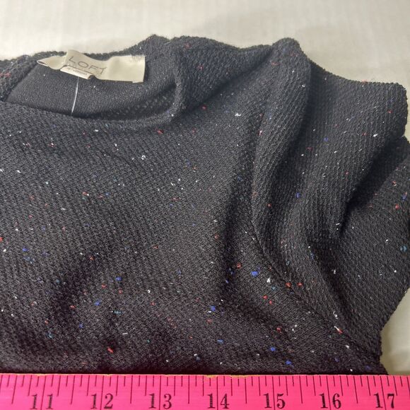 Loft Dress black multicolor tweed textured Womens size Small Flawed - Picture 9 of 13